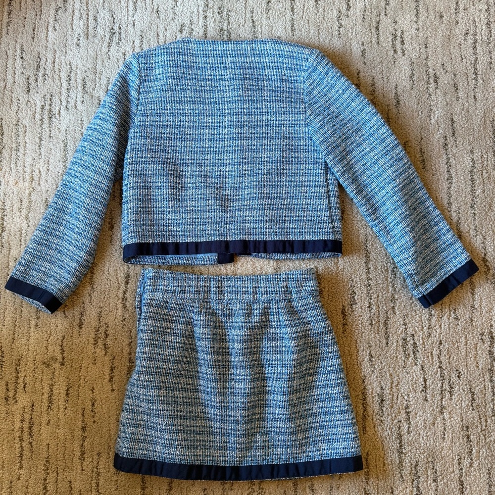 Janie and Jack Blue Tweed Skirt Set - Picture 7 of 7